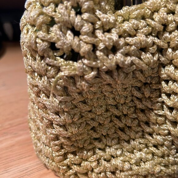 Womens Caron Multicolor Crochet Beaded Embroidery Packard Limousine Satchel Bag - Picture 14 of 16